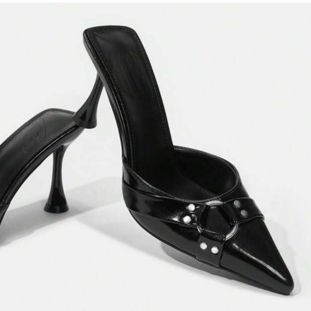 Shein Black Mule Heels